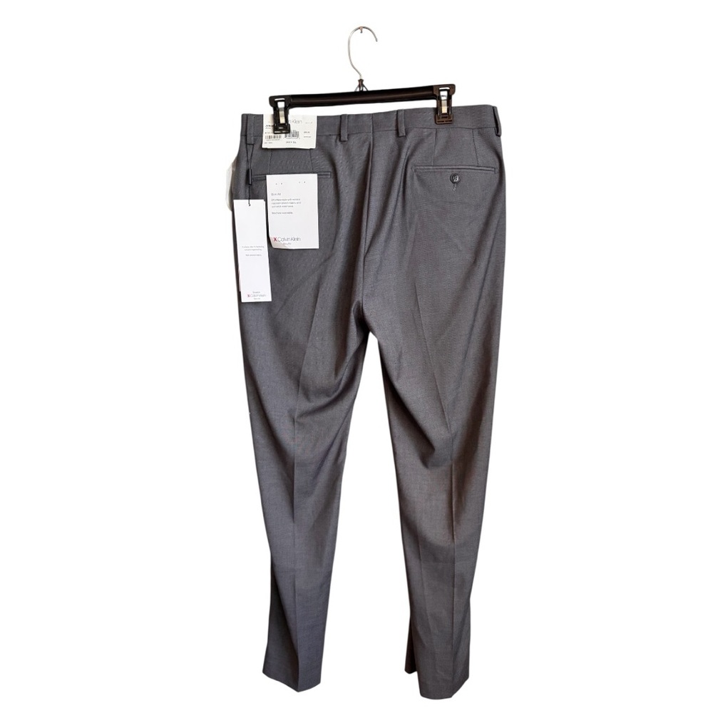 Calvin Klein JEROME Slim Fit Medium Gray Trousers Dress Pants, Size 34W X 32L - Picture 2 of 14